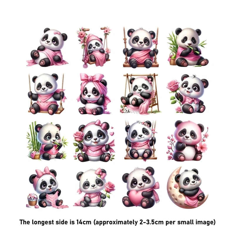 Snowflake Pink Princess Animal Iron On Heat Transfer Sticker For Toy doll Clothes Pinted Vinyl Thermal Washable T-Shirt Deca