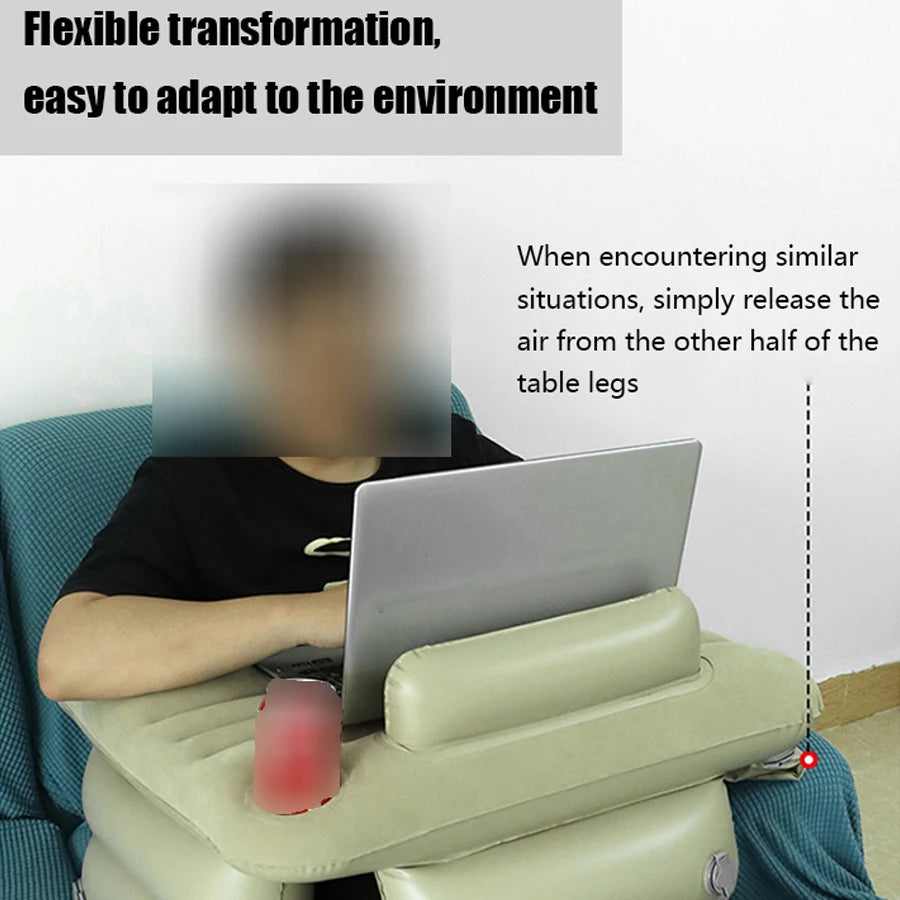Portable computer desk, reading desk, leisure and entertainment desk, inflatable computer desk, home office desk