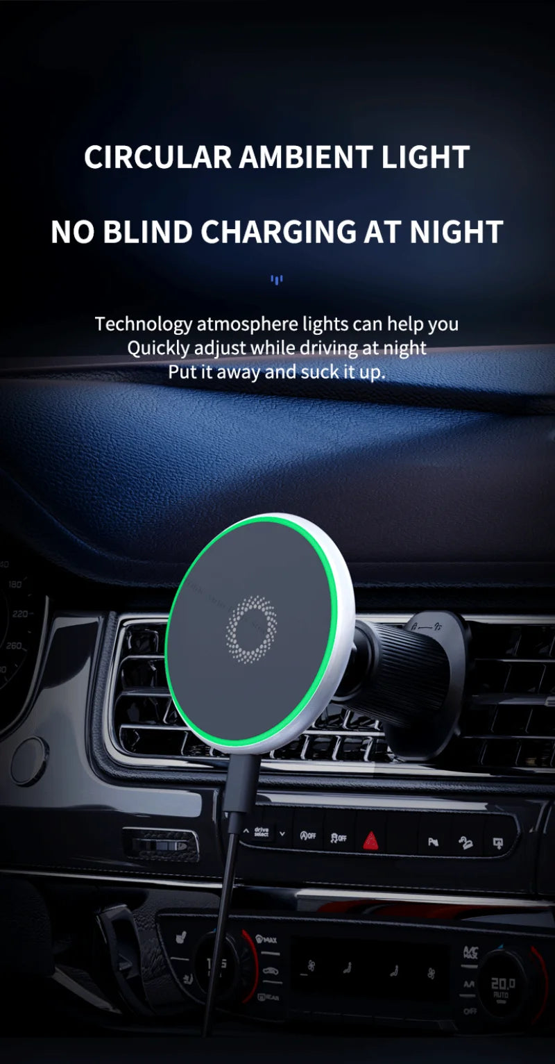 Magnetic Car Phone Holder For Audi Q3 8U 2013-2017 2018 Wireless Charging Special Fixed Bracket Base MagSafe Mount Accessoires