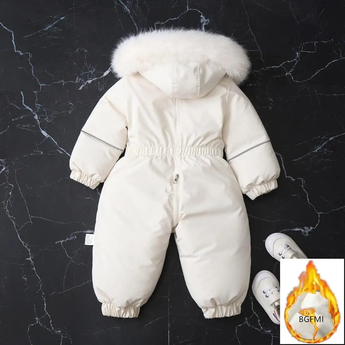 Pink Warm and Thick Boys and Girls Ski Velvet Lining Clothes Jumpsuit  2025 Winter New Children's Clothing Jumpsuit 1-5Y Parka