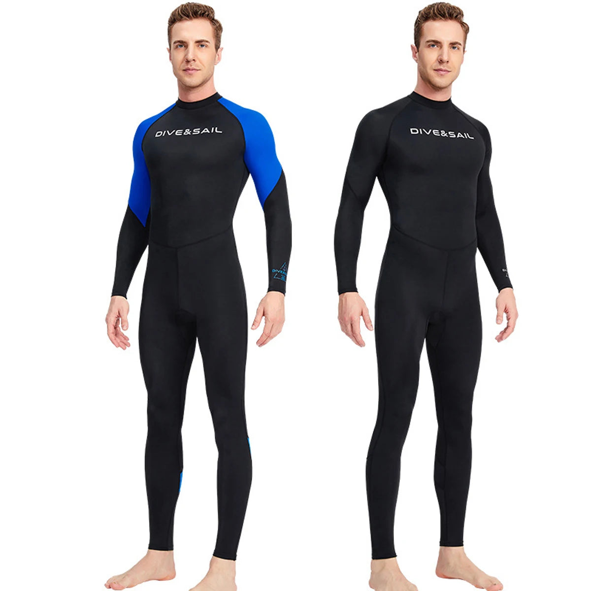 Summer Men's Long-sleeved One-piece Swimsuit Lightweight Breathable Beach Surfing Swimming Sunscreen Quick-drying Clothesdropshi