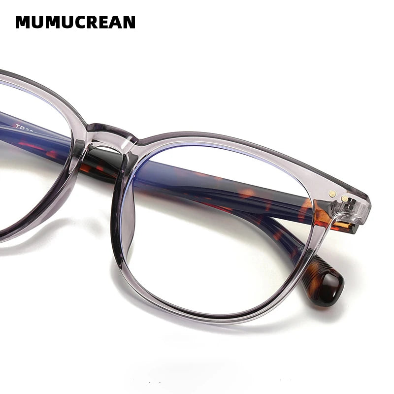 New TR round frame anti-blue light glasses for men and women plain lenses can be fitted with prescription lenses