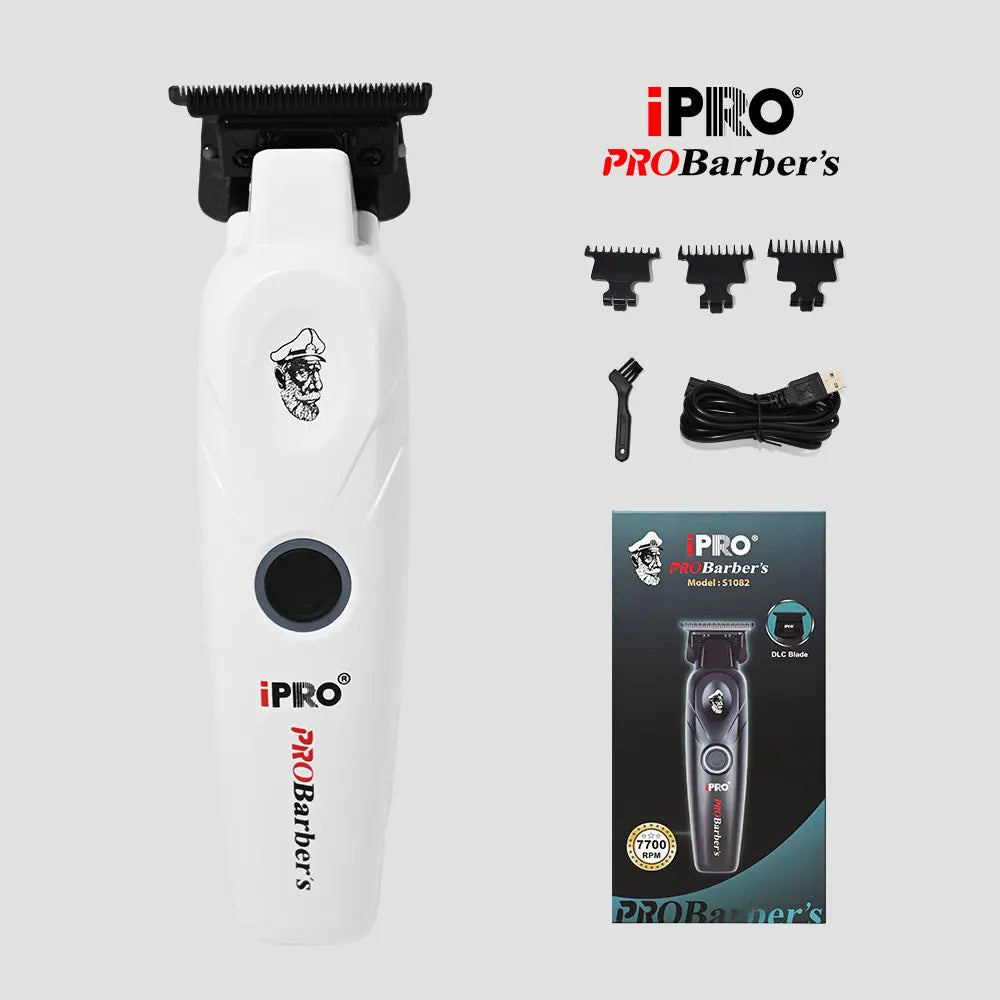 iPRO S1082 Professional Electric Hair Clipper 7700RPM High Speed 1600mAh Long Battery Life Magnetic Comb Attachment Set
