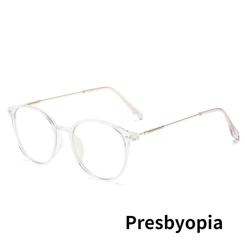 Intelligent Multifocal Reading Glasses Vintage Blue Light Blocking Prescription Presbyopia Eyeglasses Finished Near Far Eyewear
