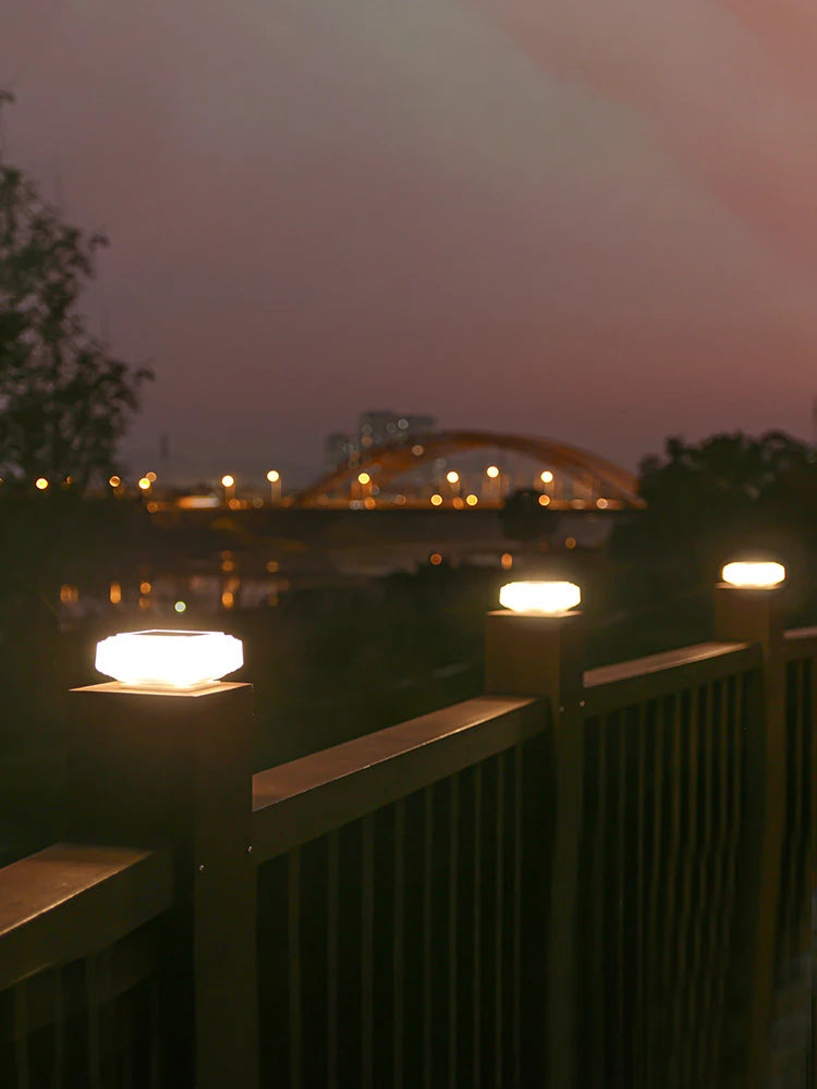 30Led Solar Pillar Light, Post Caps Lights, Waterproof Fence Post Lamp Outdoor, for Garden Wooden Posts Lawn Camping Summer Deco