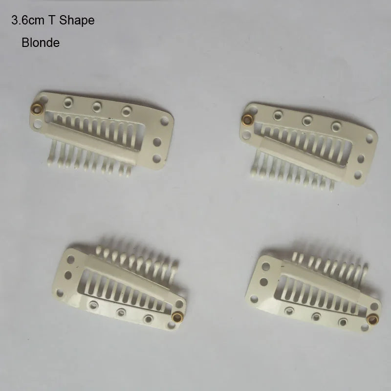 30pcs 2.3cm-3.6cm Hair Extension Clips Wig Clips For Human Hair Bangs Snap Hair Clips For Extensions Metal Comb For Closure