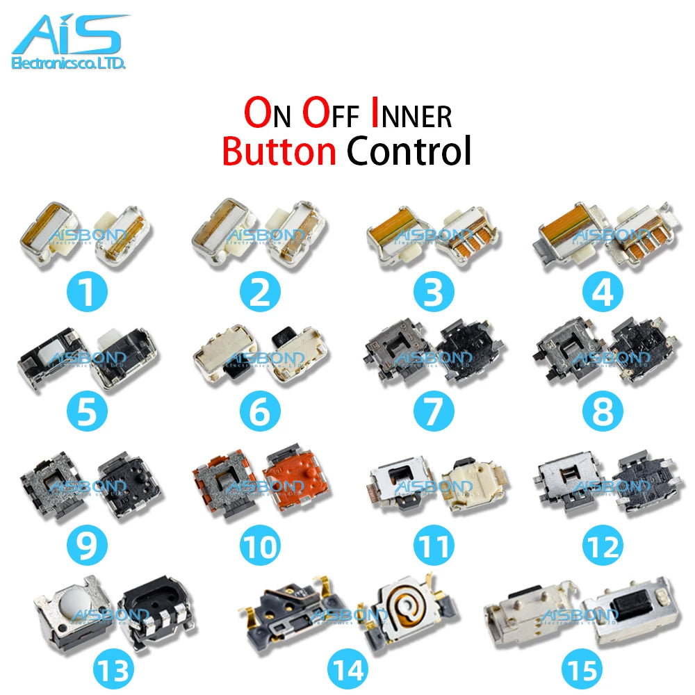 10Pcs/Lot Mobile Phone Power On Off Inner Micro Switch Button Control For Sansung S2 S3 S4 Note3 I8190 I8160 3mm 4mm 5mm HTC