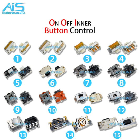 10Pcs/Lot Mobile Phone Power On Off Inner Micro Switch Button Control For Sansung S2 S3 S4 Note3 I8190 I8160 3mm 4mm 5mm HTC