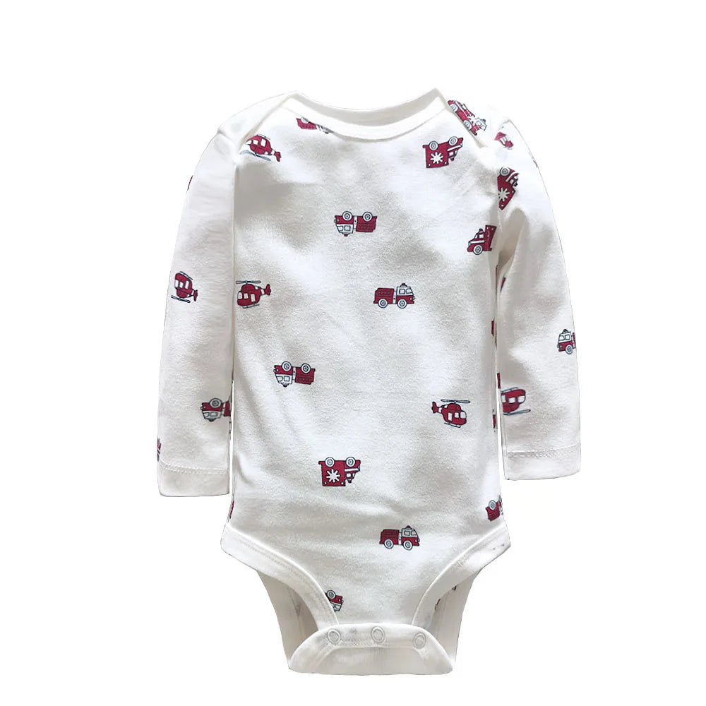 4/5 Pcs Baby Bodysuit Set for Newborns Cotton Romper Boys 0-24M Soft Long Sleeve Infant Daily Outfit Toddler Clothes