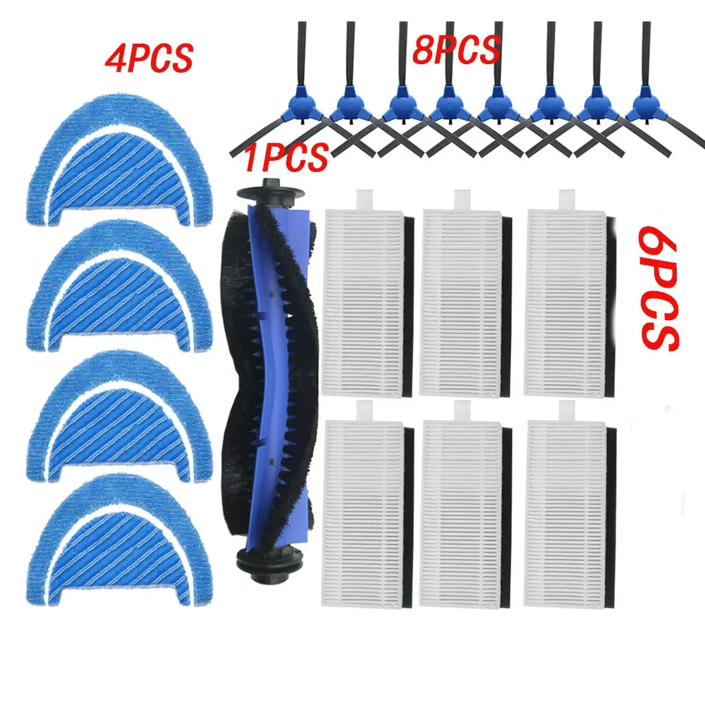 Replacement for Cecotec Conga 1090 / 1099 1790 Ultra Titanium Robotic Vacuum Cleaner Spare Parts Main Side Brush Hepa Filter Mop