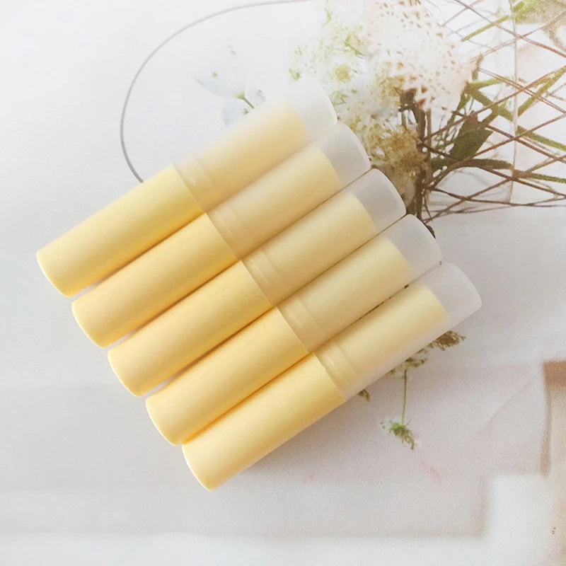 5Pcs 3g Lip Balm Container With Caps Mini Empty Lip Balm Stick Tube Lipstick
