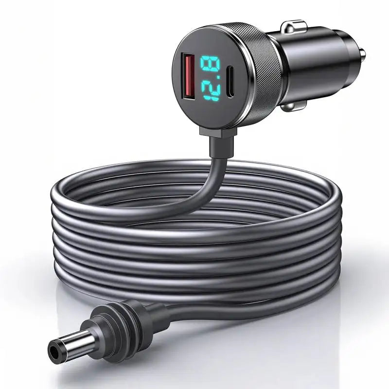 3-in-1 Starlink Mini Cable 3M/5M High Speed Charging USB C/USB A Ports,12-24V Starlink mini car Charger to DC Cable Waterproof