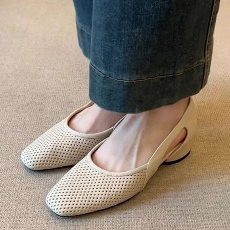 Ladies Shoes 2025 Fashion Shallow Women's High Heels New Slip-on Casual Hot Sale Soft Bottom Best Seller Flat Low Heels Zapatos