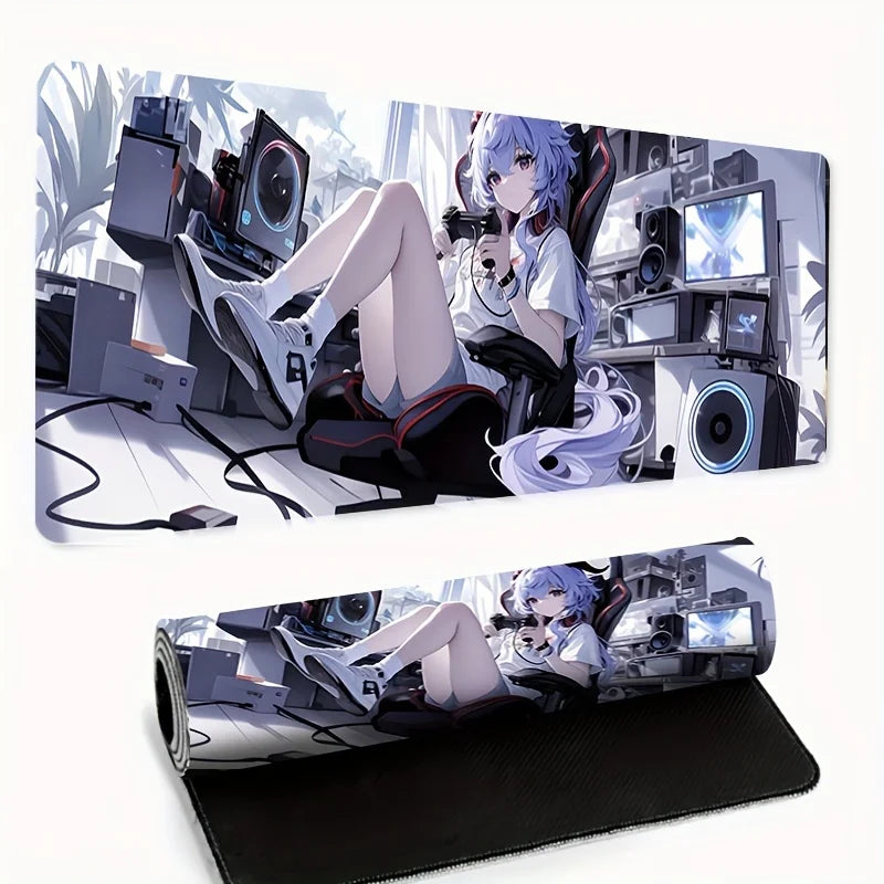 Ganyu Large Gaming Mouse Pad Desk Pad Desktop Mat Surface for Computer Mouse Deco Gaming Desktops Carpet for Mouse Playmat