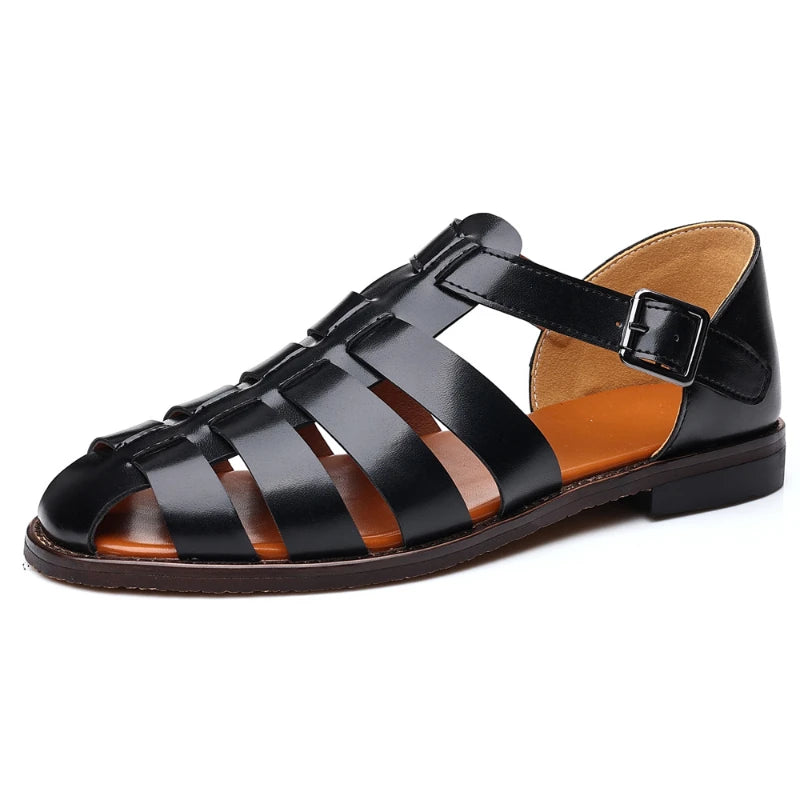 Summer New Roman Sandals Plus Size Casual Fashion Outdoor Beach Shoes Lightweight Non Slip Breathable Big Size Footwear For Men
