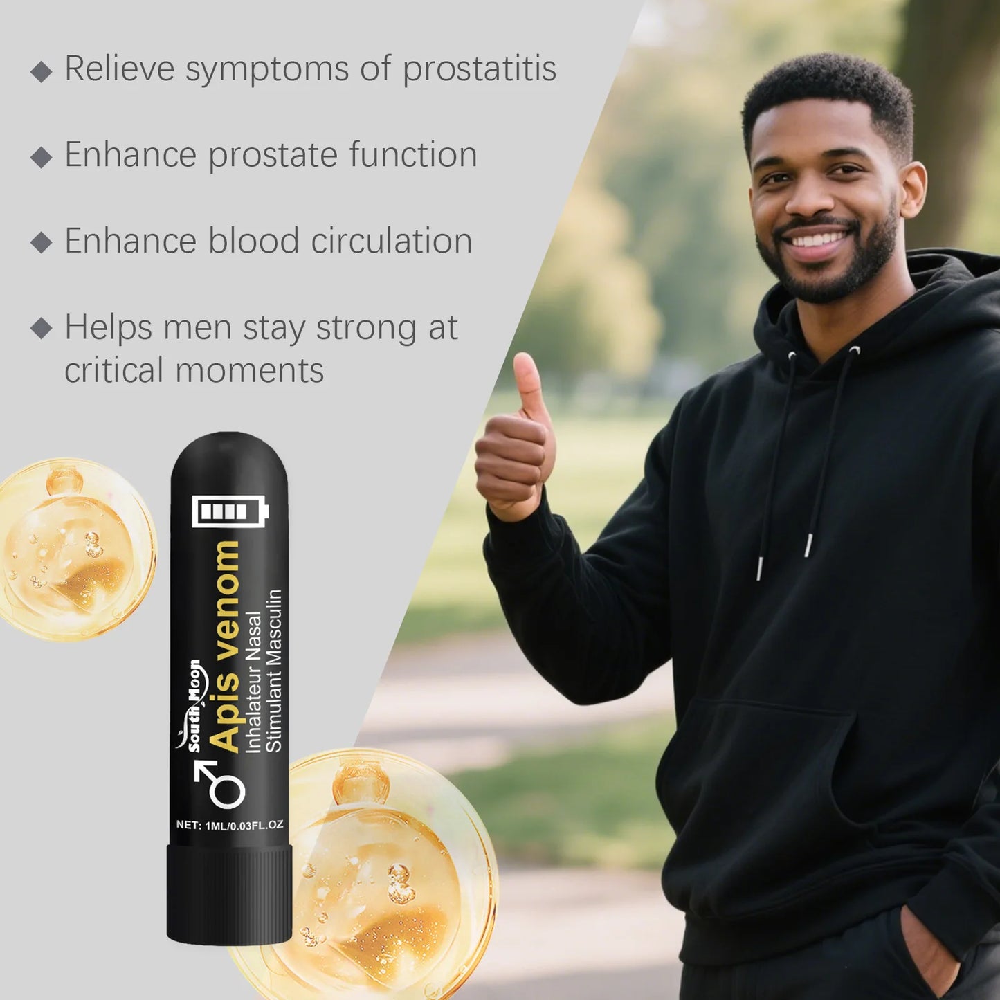 Men's Body Care Nasal Suction Device Nasal Comfort Care Gentle Care for Men's Body Daily Nutrition Body Nasal Sniffing Stick
