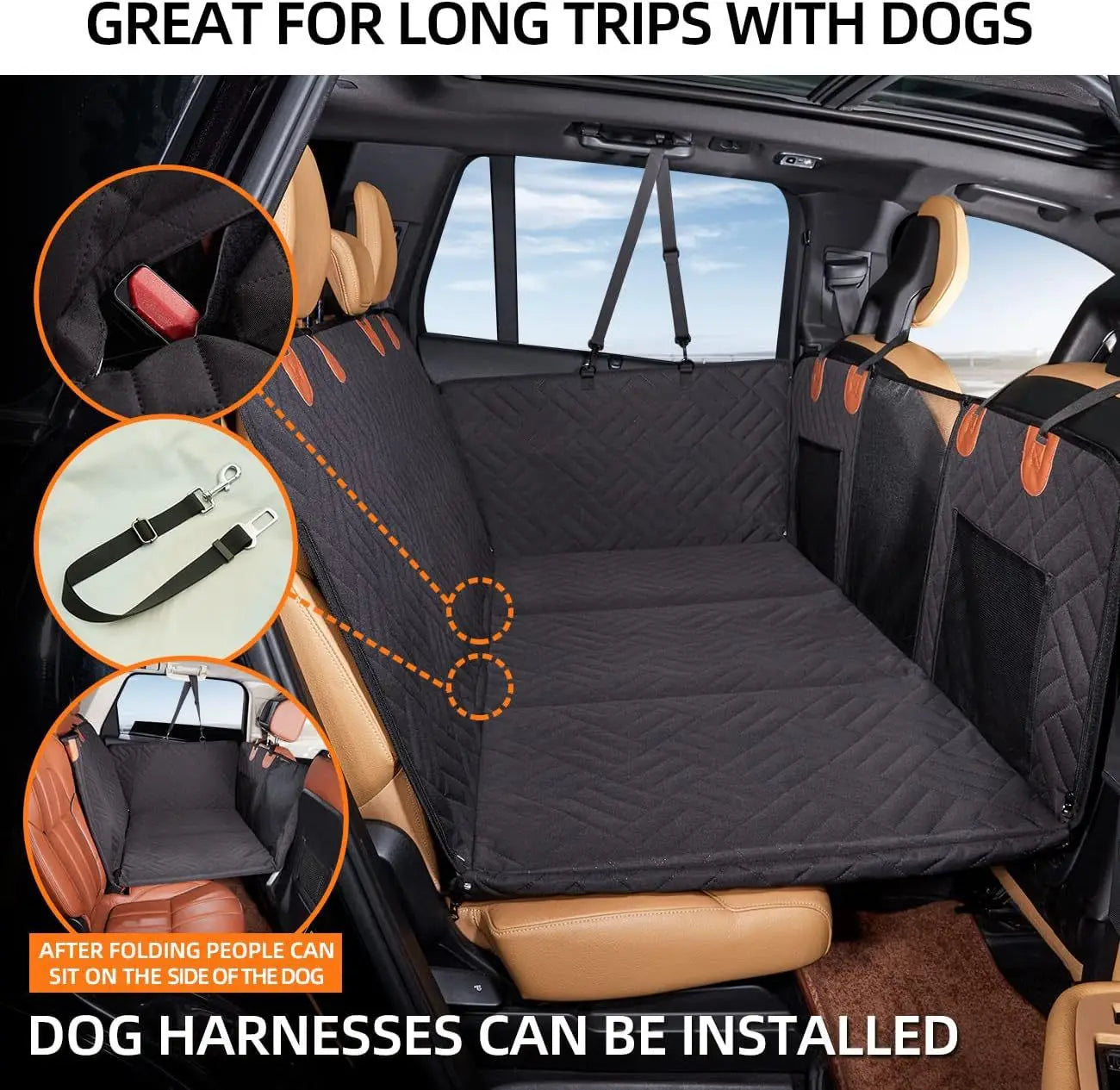 Dog Seat Cover Car Seat Cover For Pets,Waterproof Pet Seat Cover Hammock Scratch Proof Nonslip Durable Soft Pet Back Seat Covers