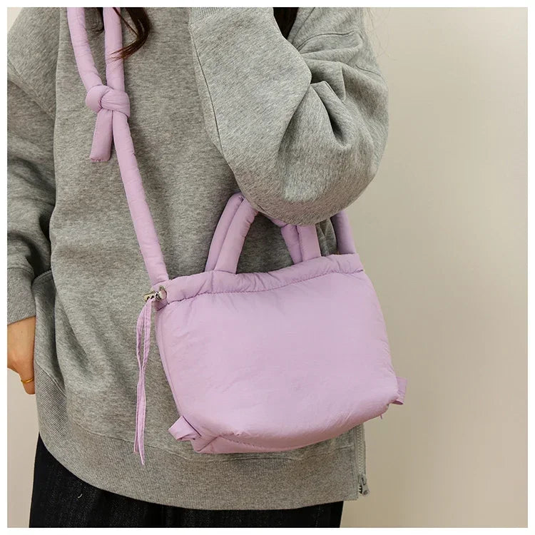 Super Cool Simple Versatile Handbags for Women 2025 Casual Hot Sale Colorful Nylon Small Square Shoulder and Crossbody Bags