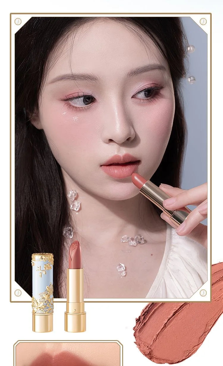 Korean Makeup Lipstick Moisturizing Velvet Matte Lip Stick Exquisite Relief Sculpture Original Creamy Lip Balm Vitamin E