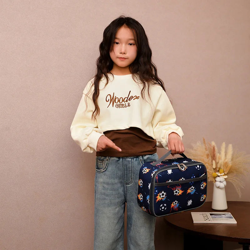 New lunch box bag large capacity kindergarten schoolbag storage bag and high appearance level lunch bag