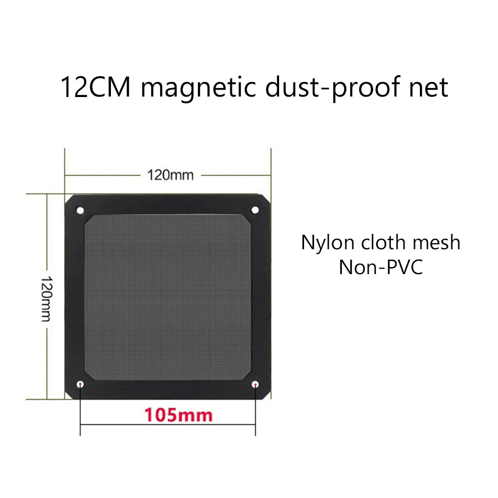 1-5PCS PC Case Filter Net 8/9/12/14cm Magnetic Frame Dust Filter Dustproof Mesh Cover Net Guard with Hole Computer Accessories