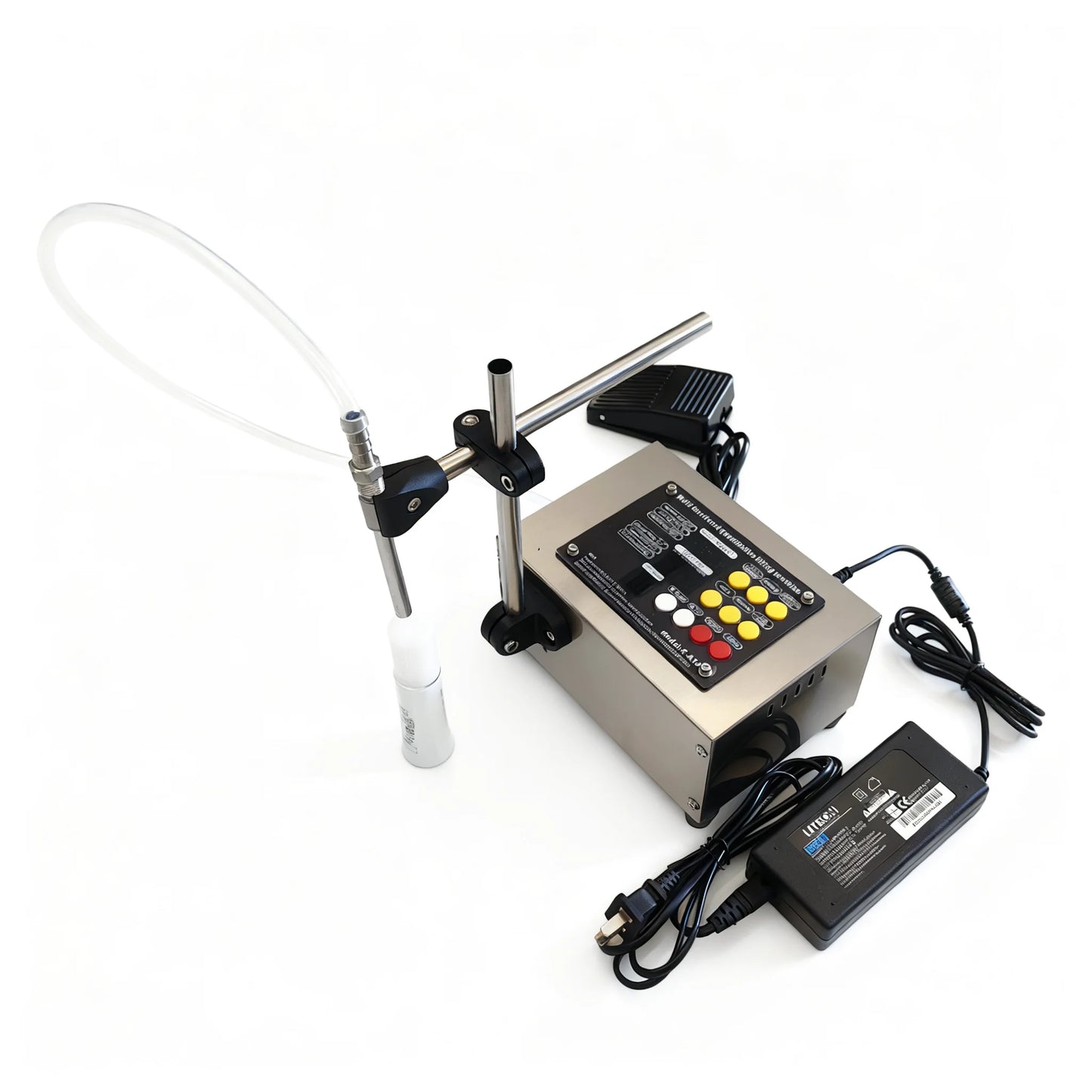5000ml Filling Machine Diaphragm Pump Liquid Water Filler Foot Pedal Switch Juice Sauce Milk Fill Automatic Small Quantitative