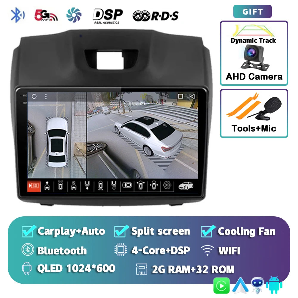 Android 15 Carplay For Chevrolet Holden S10 TRAILBLAZER COLORADO ISUZU DMAX GPS Car Radio Audio Multimedia Player Stereo Audio