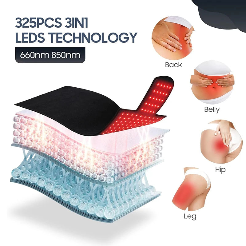 KEMOKO Red Light Therapy 660nm 850nm, Infrared LED Mat for Back and Waist Pain, Muscle Soreness Relief, Large Size 36.3" x 15.8"