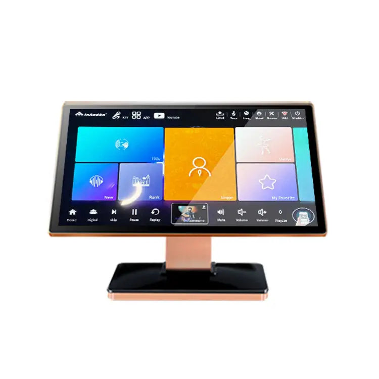 Karaoke Machine 21.5 Inch 4IN1 2t House Party Machine Karaoke Set Intelligent Song Selection Karaoke Player