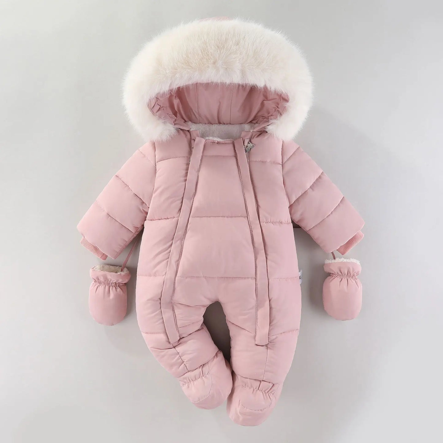 Baby ClothesChildren Clothing Boys and Girls Jumpsuits with Fleece and Cotton Jacket Outdoor Hugging Winter Cotton Clothe