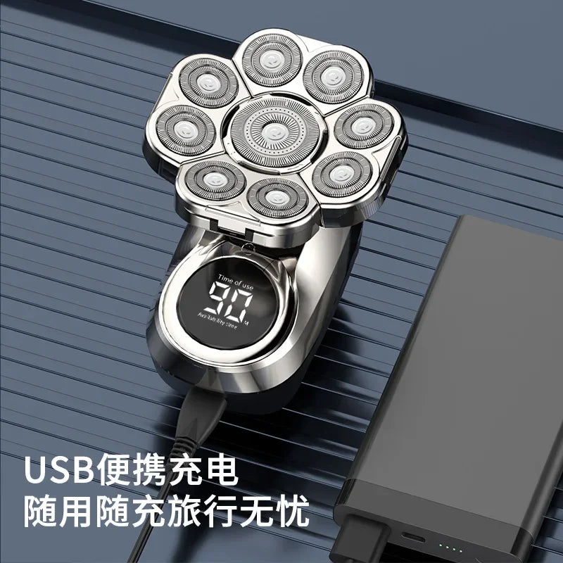Five in one electric shaver shaver with full body water washing for long-lasting battery life LED intelligent display
