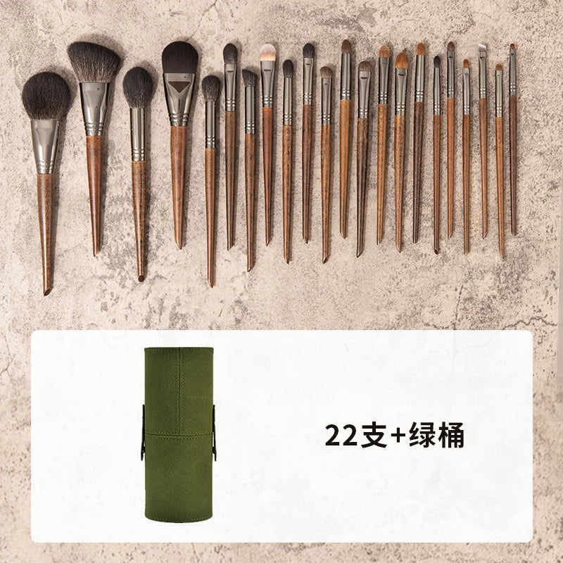 OVW Hot Sale Natural Goat Hair Makeup Brush Set  Goat Hair Eyeshadow Foundation Blush Brush for Professional And Personal Use
