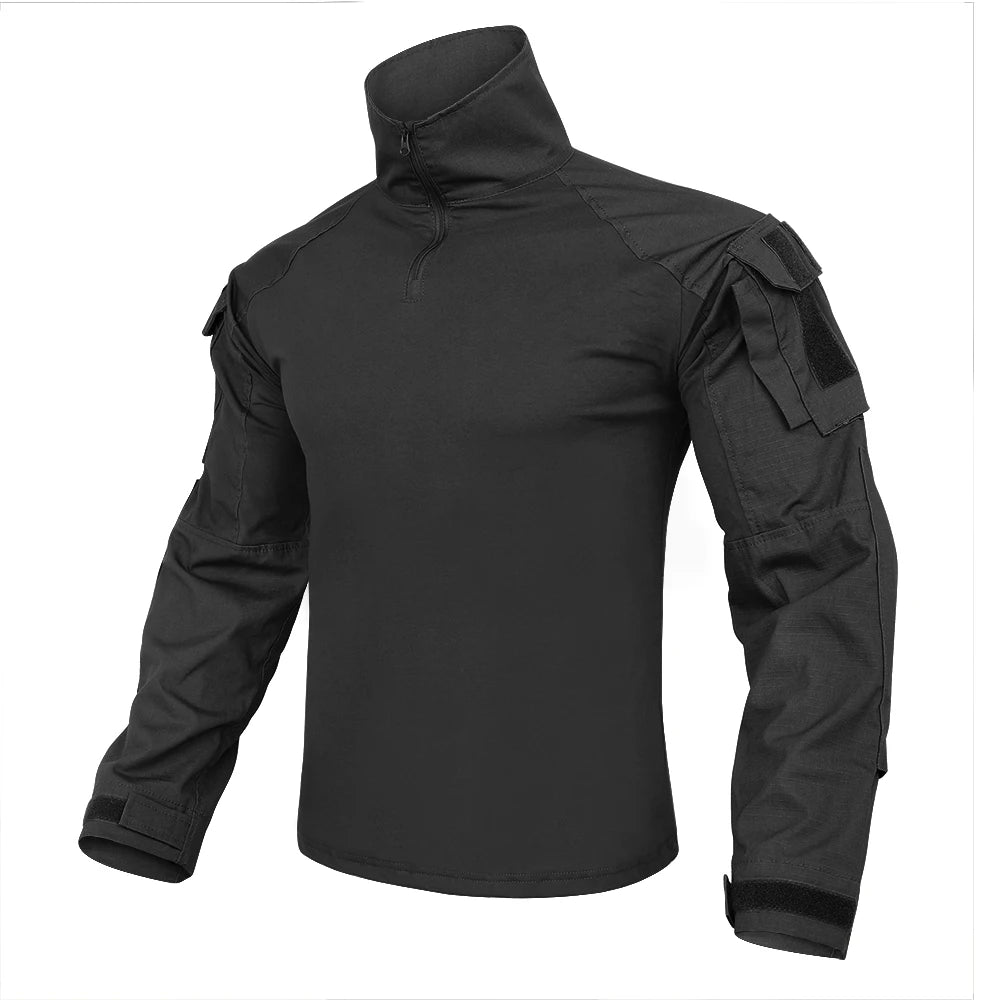 KRYDEX Combat G3 Shirt Tactical Hunting Outdoor Clothes Shirt with Elbow Pads Tiger Stripes Camo Ranger Green Gen3 Shirt