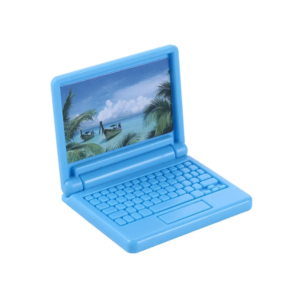 Computer Miniature DIY Accessories Doll House Dollhouse Furniture Dollhouse Computer Dollhouse Miniature Simulation Laptop
