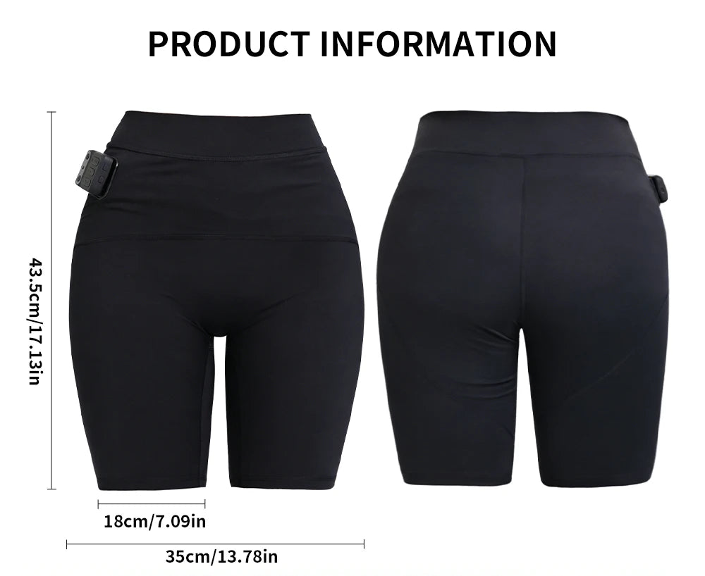 Intelligent Yoga Power Pants EMS Micro Current Pulse Massager Muscle Stimulation Slimming Shaping Independent Control Shorts