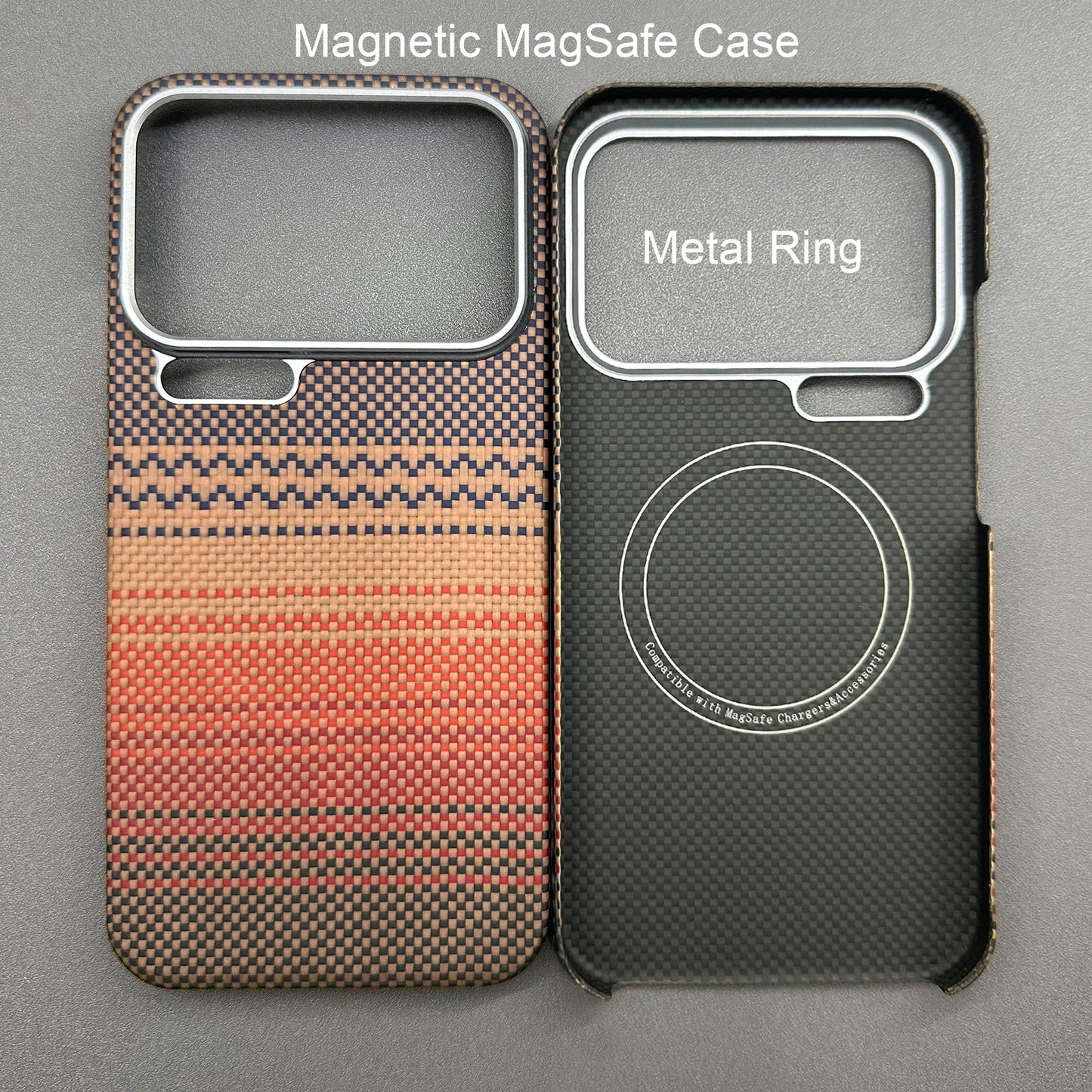 For xiaomi 17 pro max case kevlar 600d carbon aramid fiber magsafe fabric thin hard cover 17 pro magnetic balck Slim light red