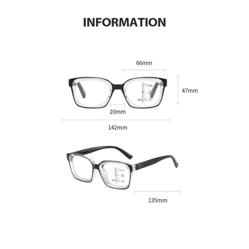 Fashionable Far and Near Dual-use Multifocal Reading Glasses New Anti Blue Light High-definition Eye Protection Glasses