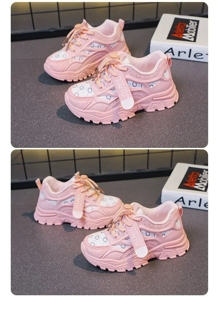 Children's Casual Shoes 2023 Spring Style Net Breathable Non-slip Running Shoes For Boys And Girls Comfortable Outdoor Footwear