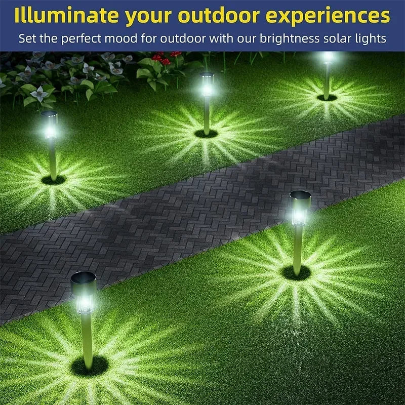 10Pack Solar Outdoor Lights Garden Lantern Solar Powered Lamp Waterproof Landscape Lighting Pathway Yard Lawn Garden Decoration