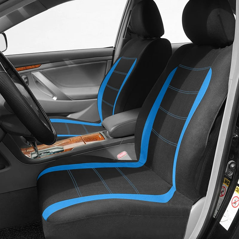 AUTO PLUS Beige Car Seat Cover Universal Fabric Seat Covers Car Accessories Interior Fit For Most Car Suv Truck Seat Cushion