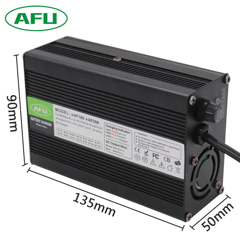 58.8V 4A 5A Li-ion Battery Smart Charger Used For 14S 51.8V Li-ion Battery 3pin Male RPG0021 Plug