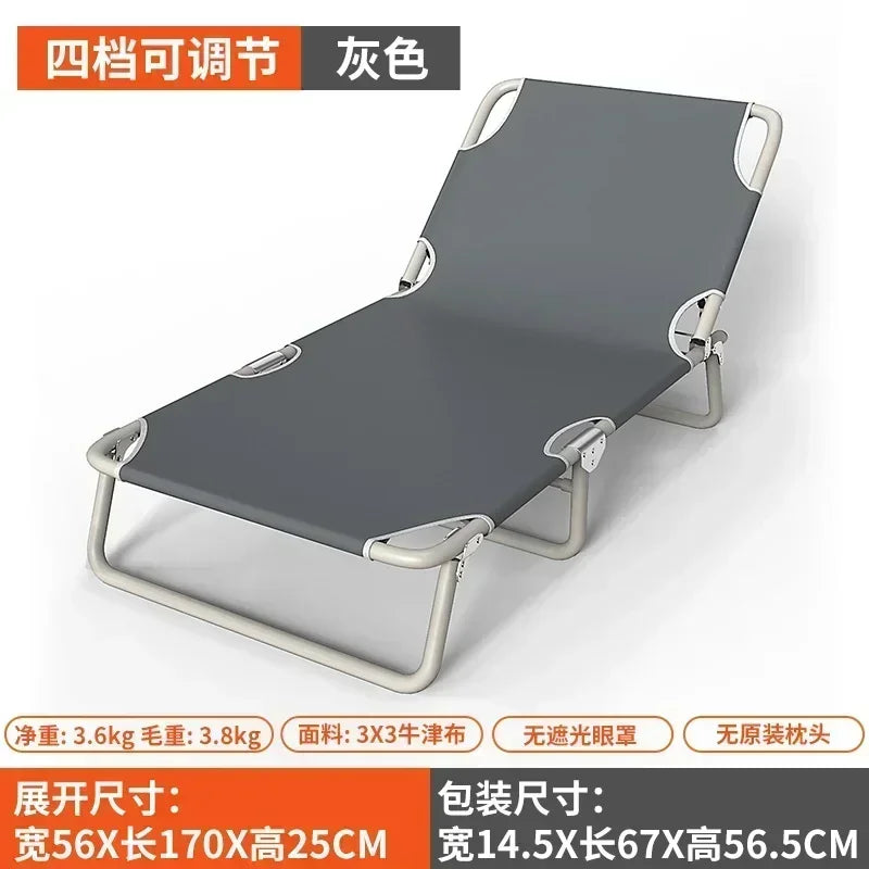 Single Folding Beds Bedroom Dormitory Office Comfortable Homestay Furniture Villa Portable Bed Outdoor Travel Camping Recliner