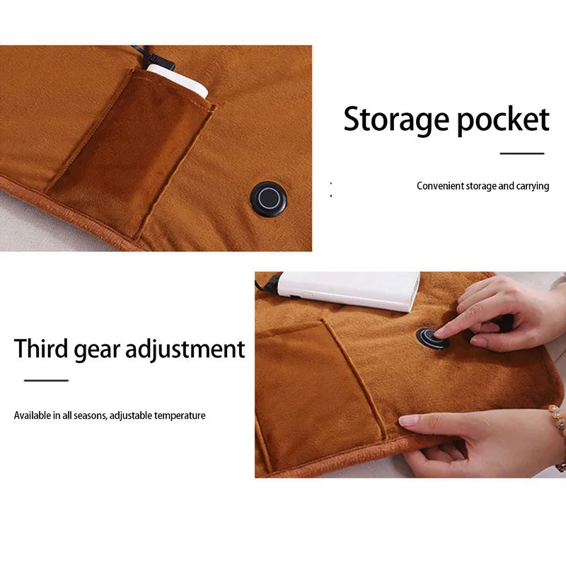 5V USB Large Loose Electric Blanket Powered By Power Bank Winter Bed Warmer Heated Sofa  Blanket Body Heater Bed Warmer Mat