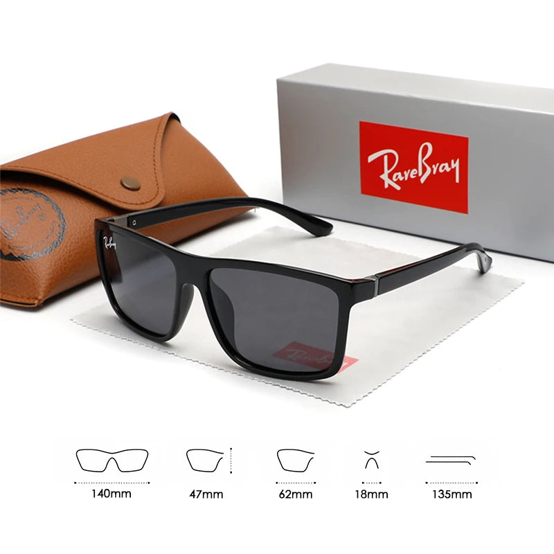RareBray New Fashion Men Women Sunglasses Polarized Trendy Driving Outdoor Fishing UV400 Anti-glare Square Frame Eyeglasses