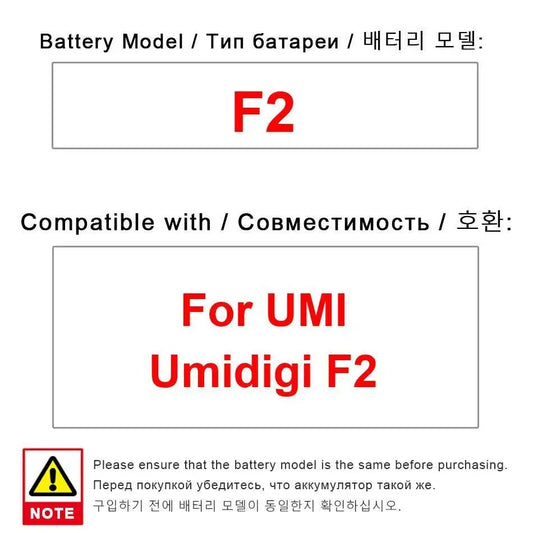 For Umidigi Umi F2 5150Mah Premium Replacement Long-Lasting Mobile Phone Battery