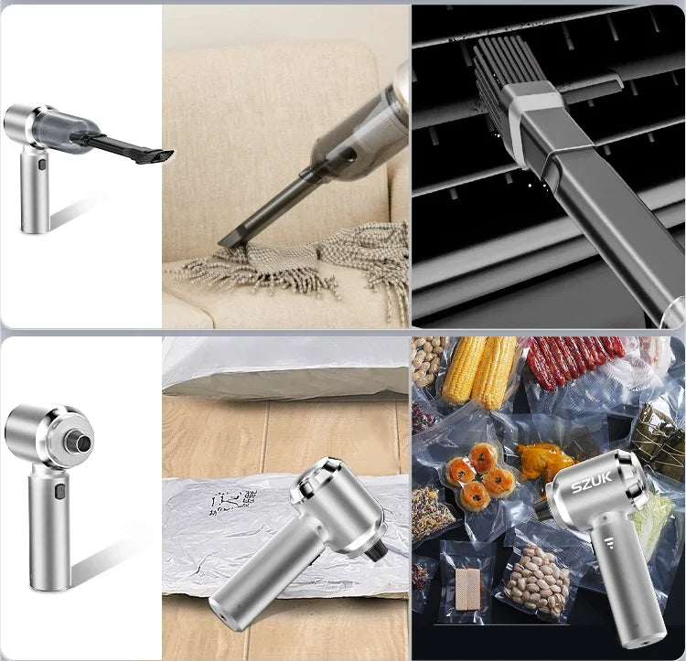 SZUK 180000PA Mini Car Vacuum Cleaner Portable Powerful Cleaning Machine Handheld for Car Wireless Vacuum Cleaner Home Appliance