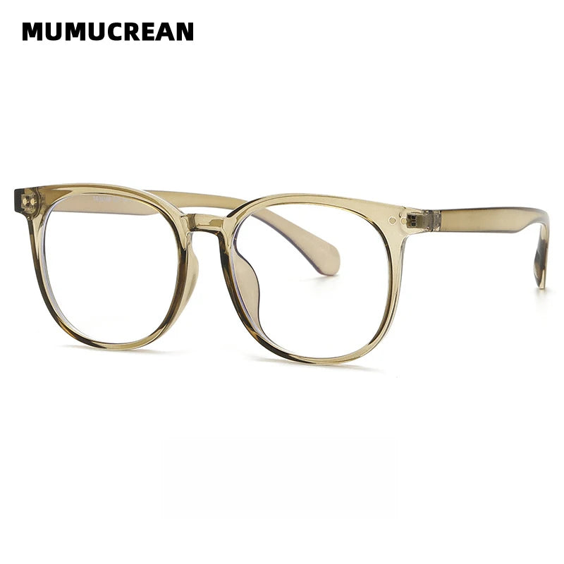 New TR round frame anti-blue light glasses for men and women plain lenses can be fitted with prescription lenses