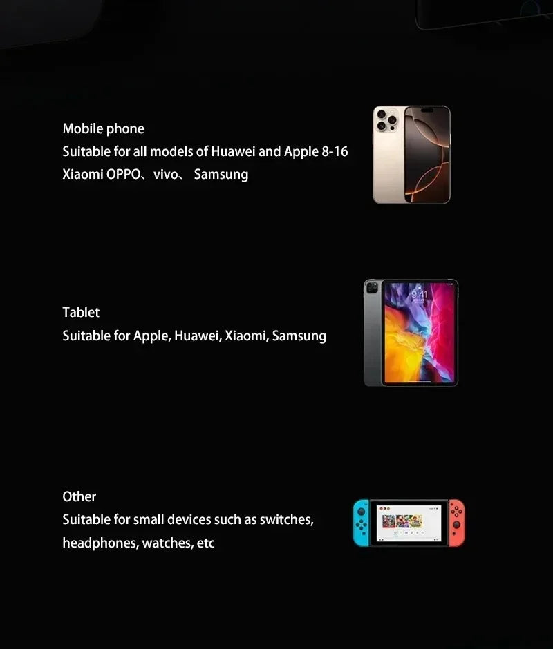 Lenovo10000mAh Magnetic Power Bank Portable Wireless Charger With Cable Fast Charging External Battery Stand For iPhone Xiaomi