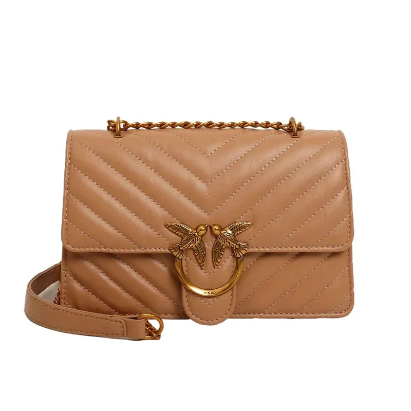 2026 high-end luxury women's handbag elegant leather handbag fashionable crossbody bag retro shoulder bag