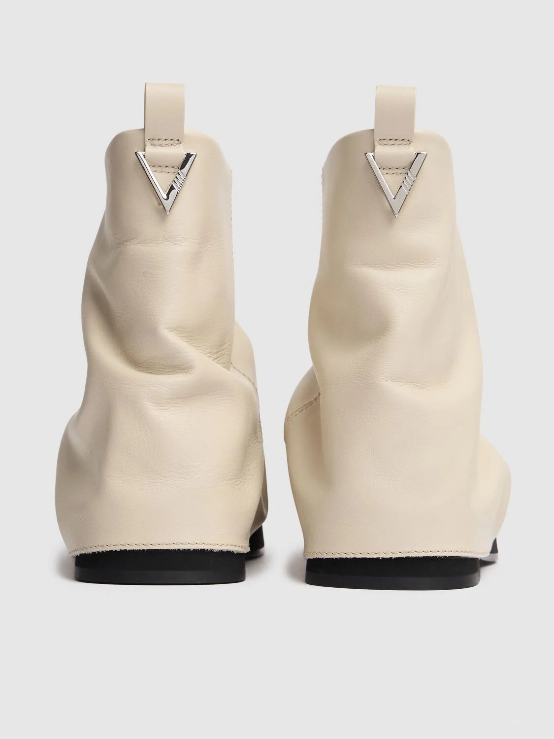 Women's New Autumn and Winter Calf Boots with Pleated Thick High Heels and Fashionable Oversized Street Leather Mid Leg Boots